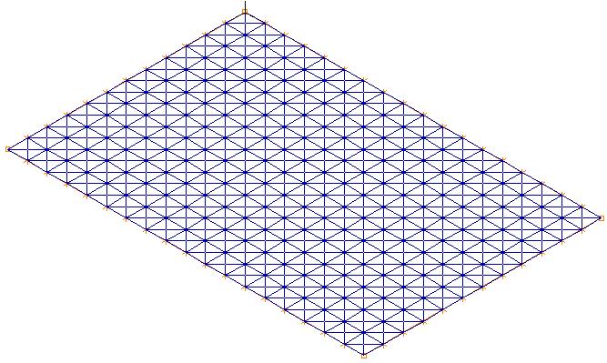 Model 1 : plate elements mesh 1 3-node plate