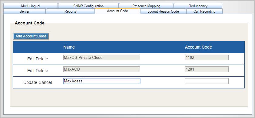 Defining Account Codes Configuring Database Options To specify a data retention period and an archive interval, 1. On the System tab, choose Reports. 2.