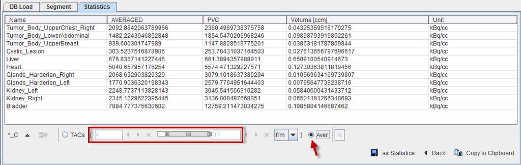 PSEG Workflow 40 Save as Statistics allows storing the information in a format suitable for statistical analysis.