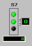 In simulation mode this tab represents the front panel of the Series 8000 Switch selected by Part Number pull down