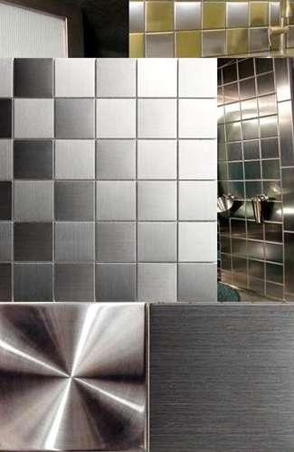 Stainless Steel Tiles... INTRODUCTION Just like the traditional tiles and mosaics but now in stainless steel. Easy to apply and to combine with other materials.