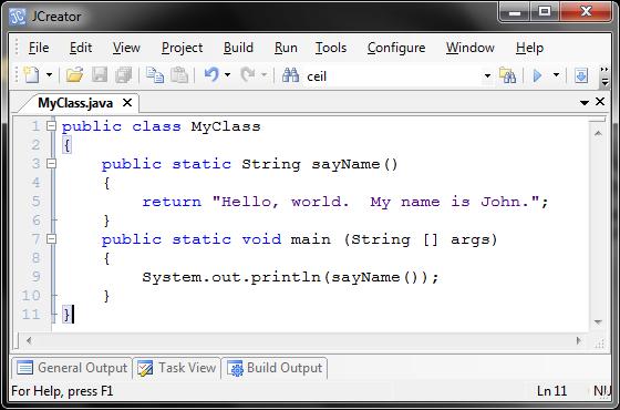 Method structure - sayname Let s talk about the method structure.