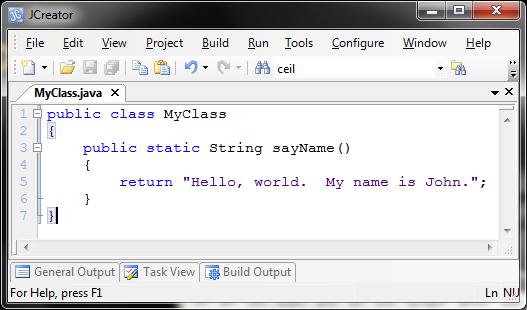 Defining and calling a static method Let s define a very simple static method, one that