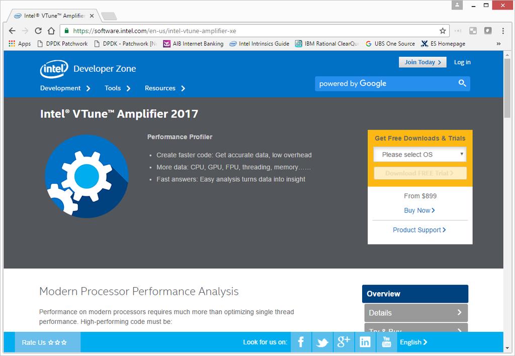 Intel Vtune Amplifier Tool for performance analysis and debugging Uses hardware event