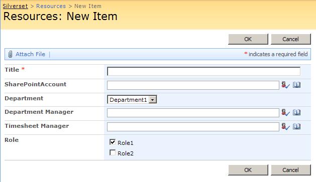 Field Required Description Title Yes Yes Display Name for the generic resource Corresponding SharePoint group for the generic resource. SharePointAccount 12. Repeat for each generic resource.