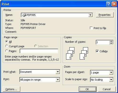 Lab Manual - 1 3.4.3 Printing Documents Before printing a document, Page breaks and the overall appearance of the document is checked by choosing print preview from the File menu.