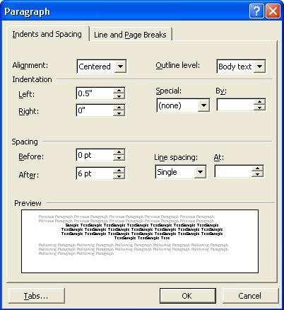 Lab Manual - 1 Figure 11 : Components of Paragraph Dialog Box Centering, Right Alignment and Left Alignment By default, the text in Word is left aligned. But these alignments can be changed.