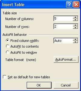 Lab Manual - 1 COLUMNS R O W S Figure 25 : Table having 2 Columns and 4 Rows. A number of table specific features let you control the size, shape, and appearance of cells.