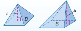 DAY 3 - VOLUME OF PYRAMIDS & CONES Volume of a Pyramid Words Symbols Models The volume of a pyramid is