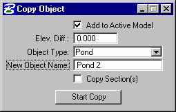 Site Modeler Main Menu Copy Object The copy tool is useful when the object is comprised of numerous elements which need to be copied.