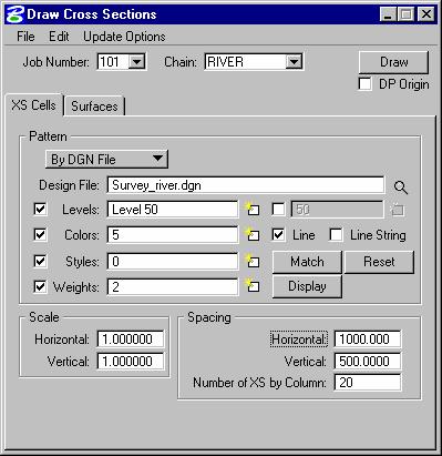 Review Cross Sections Step 3. Generate the existing ground cross-sections by populating the dialog box as shown on the following dialogs.