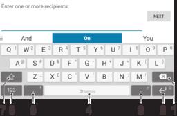 Typing text On-screen keyboard SwiftKey is the default text entry provider.