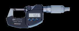 SPECIAL APPLICATION MICROMETERS RELIABLE, REPEATABLE, AND DURABLE COOLANT PROOF MICROMETERS Rated IP65, for use in harsh shop environments Ratchet stop SPC data output With standard bar (except 0-1