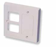 A double gang faceplate with one side blank is initially installed and is replaced with a double gang faceplate as