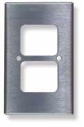 SEMTRON FACEPLATES 46 Semtron Faceplates Stainless Steel-Single Gang PART NUMBER 555650-2 TION OUTLETS Single Gang Mounting