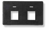 80 inch thick Accepts up to 3 SL Series Jacks, MT-RJ Outlet Jacks, 110Connect Jacks or 110Connect Multimedia Inserts and blanks Includes matching icon wheel 1.34" - 1.40" Panel Knockout Dimensions 2.