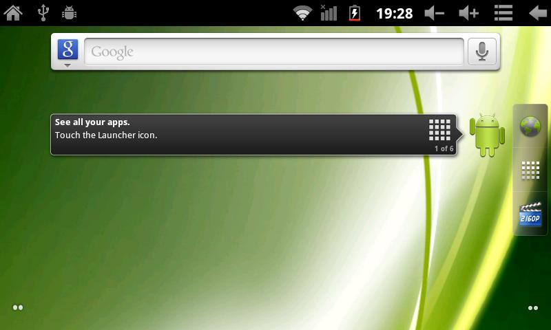 Android default home interface is shown.