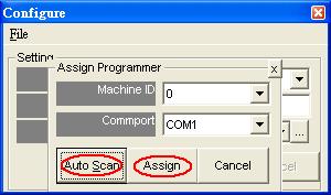 Select AutoScan. 3. Click Auto Scan to search COM port.