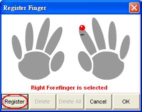 4. Click on the figuration corresponding to the finger