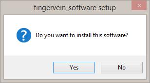 1.2 Install Finger Vein Authentication Software Do not connect the finger vein
