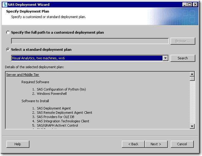 16 Chapter 1 / Deploying SAS Visual Analytics (Non-distributed LASR) On Windows, from the drop-down menu, select SAS Visual