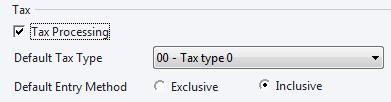 Using Tax in If you want to use tax in, tax processing must be activated in the Cash Book.