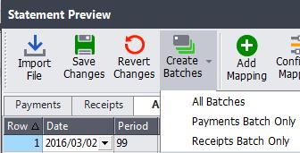 Moving Transactions from to the Cash Book Once you have completed allocated all your accounts and mappings to the transactions in Bank Manager you need to create the batch in the Cash Book.