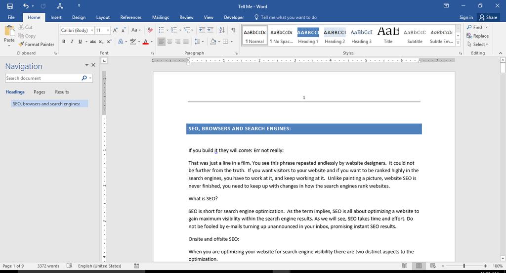 WORD 2016 FOUNDATION Page 33 Using Tell Me within Microsoft Word Open a document called Tell Me.