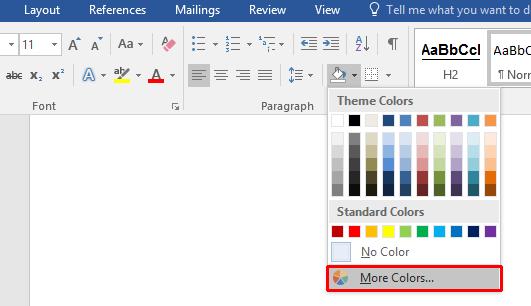 WORD 2016 FOUNDATION Page 72 Select a colour.