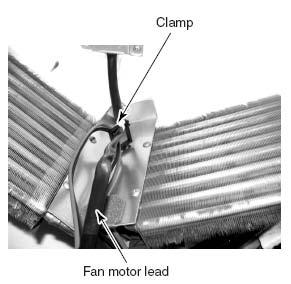 remove the motor Replacing the fan motor Reverse the earlier steps Note: When replacing the