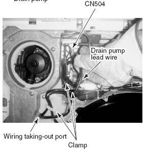 Removing Drain pump Remove control box cover Remove Drain Cap Remove drain pump