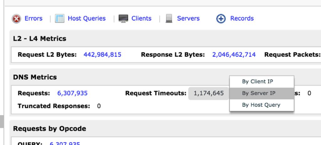 5. Note which devices have the highest number of request timeouts. In the figure below, this is Device 19168.35.10 6.