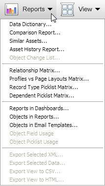 Relationship Matrix This option allows you to generate a Relationship Matrix that displays the relationships between multiple asset types Profiles vs.