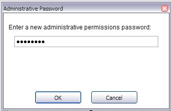 2. Next, the Administrative Password dialog box will appear.