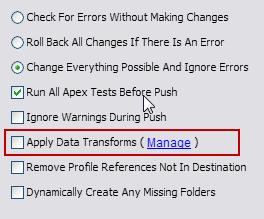 Ignore Warnings During Push Salesforce Metadata API introduced the notion of warnings instead of errors in the recent past.