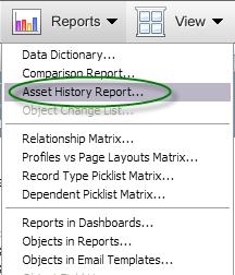 Asset History Report The Asset History Report is the newest report added to the Asset Snapshot Reports menu. History Report allows you to see when assets were created, last modified and by whom.