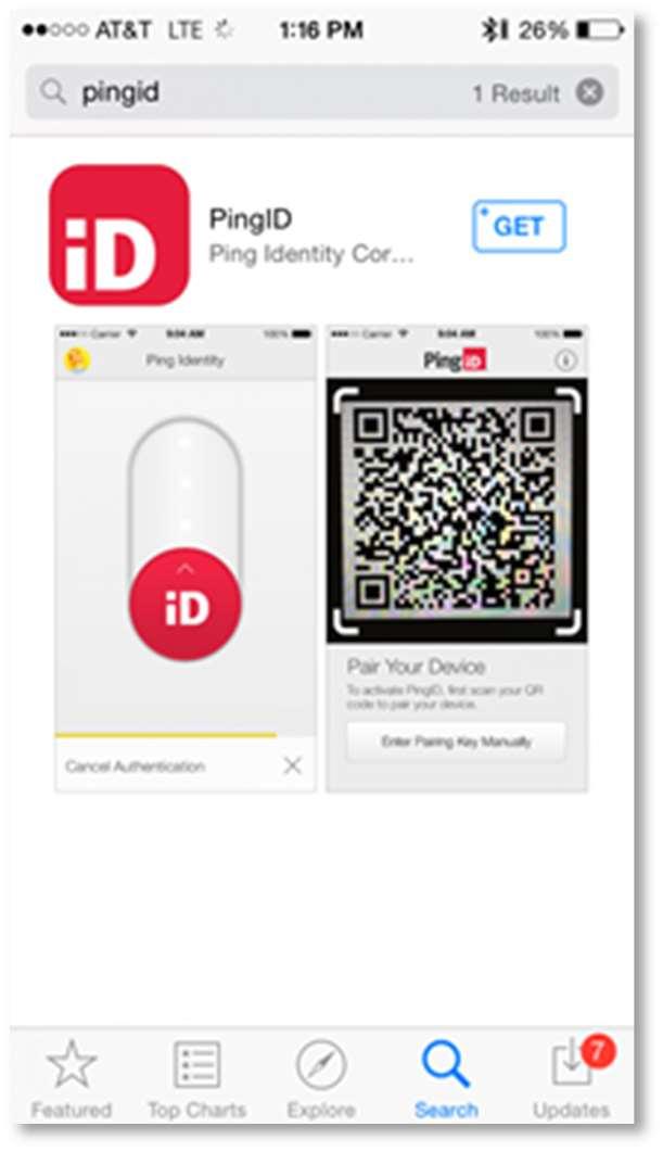 Windows or get your email. You ll see the screen below: 2. There are a few ways to get the PingID app to your phone.