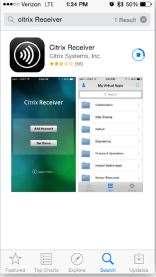 On the Citrix Receiver page, click