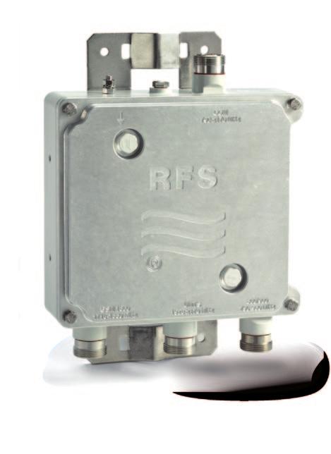 Comprehensive base product range RFS proven portfolio covers the full range of the most common bands, applications and emerging technologies, including LTE (2.