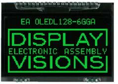 EA OLED SERIES EA OLEDL128-6 With its EA OLED series ELECTRONIC ASSEMBLY launches worldwide the first display family with OLEDtechnology for direct mounting and soldering.