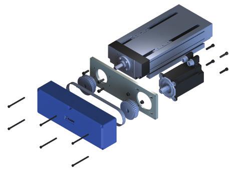 mounting design Includes a robust anodized housing, precision machined adapter plate, timing pulleys,