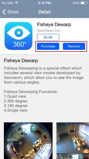 1.10 Fisheye Dewarp To purchase the Fisheye Dewarp functions, click (see figure on page 15). on the main page and tap Upgrade Note: 1. Fisheye Dewarp is not applicable for GV-Mobile Server hosts. 2.