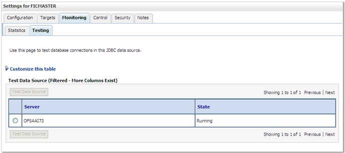 Configuring Resource Reference 5.1.3.4 Advanced Settings for Data Source 1. Click the new Data Source fromt the Summary of JDBC Data Sources window.