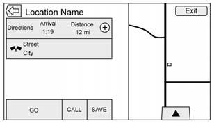 42 Navigation Route Guidance. Touch Go to go to the main navigation view and to start route guidance.