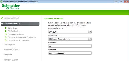 Database Server: -By default the local database instance is selected. The format displayed is machine name\database instance ; please ensure it is correct.