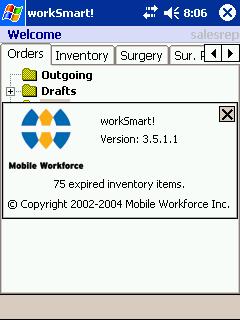 Closing worksmart!-mobile Unlike Windows, the X in the top right corner of the open program does not actually close applications on the mobile device.