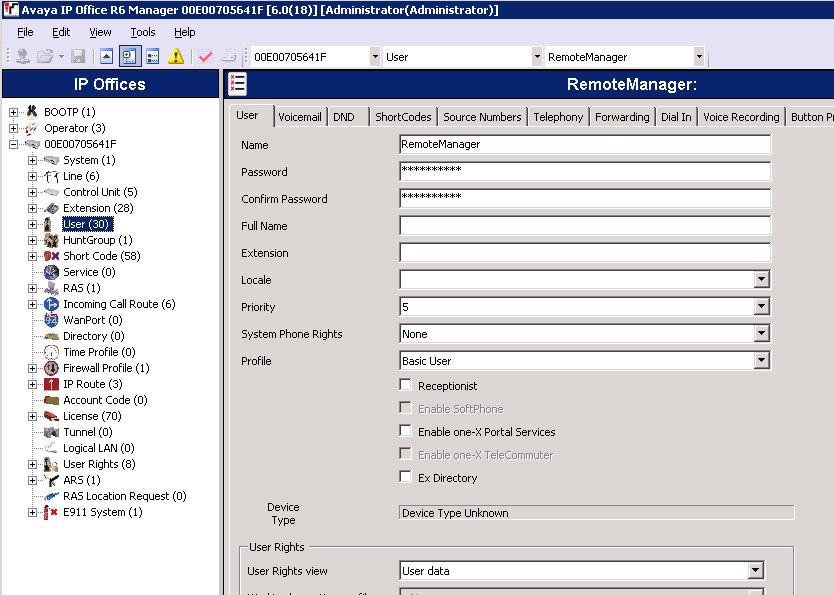5. Avaya IP Office Settings This section was included to verify that Avaya IP Office was configured correctly.