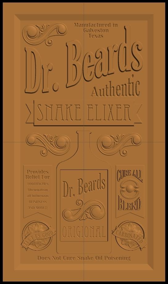 Dr. Beards Snake Oil Advertising Sign DOWNLOAD THE PATTERNS FOR THIS TOTORIAL