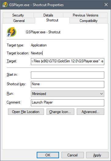 Using the GoldSim Player as a Slave In this particular case, the Player would be launched in Slave mode and immediately minimized.