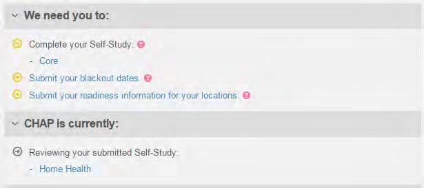 Select the Submit Self Study button. A self-study submitted message will display on the top-right corner of the page.
